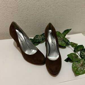 SUPERGA suede brown shoes 3.5” heels size 41 made in Italy
